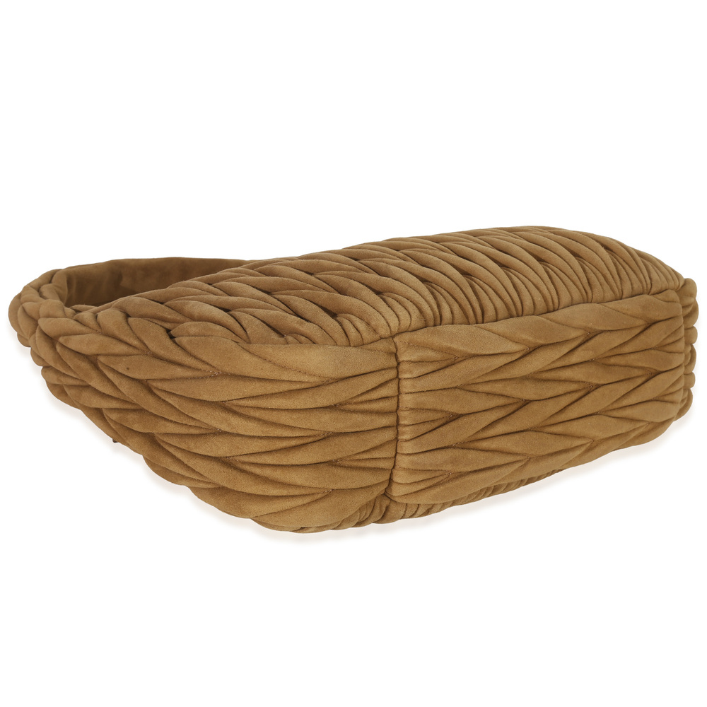 Miu Miu Brown Suede Matelasse Wander Hobo - Picture 8 of 8